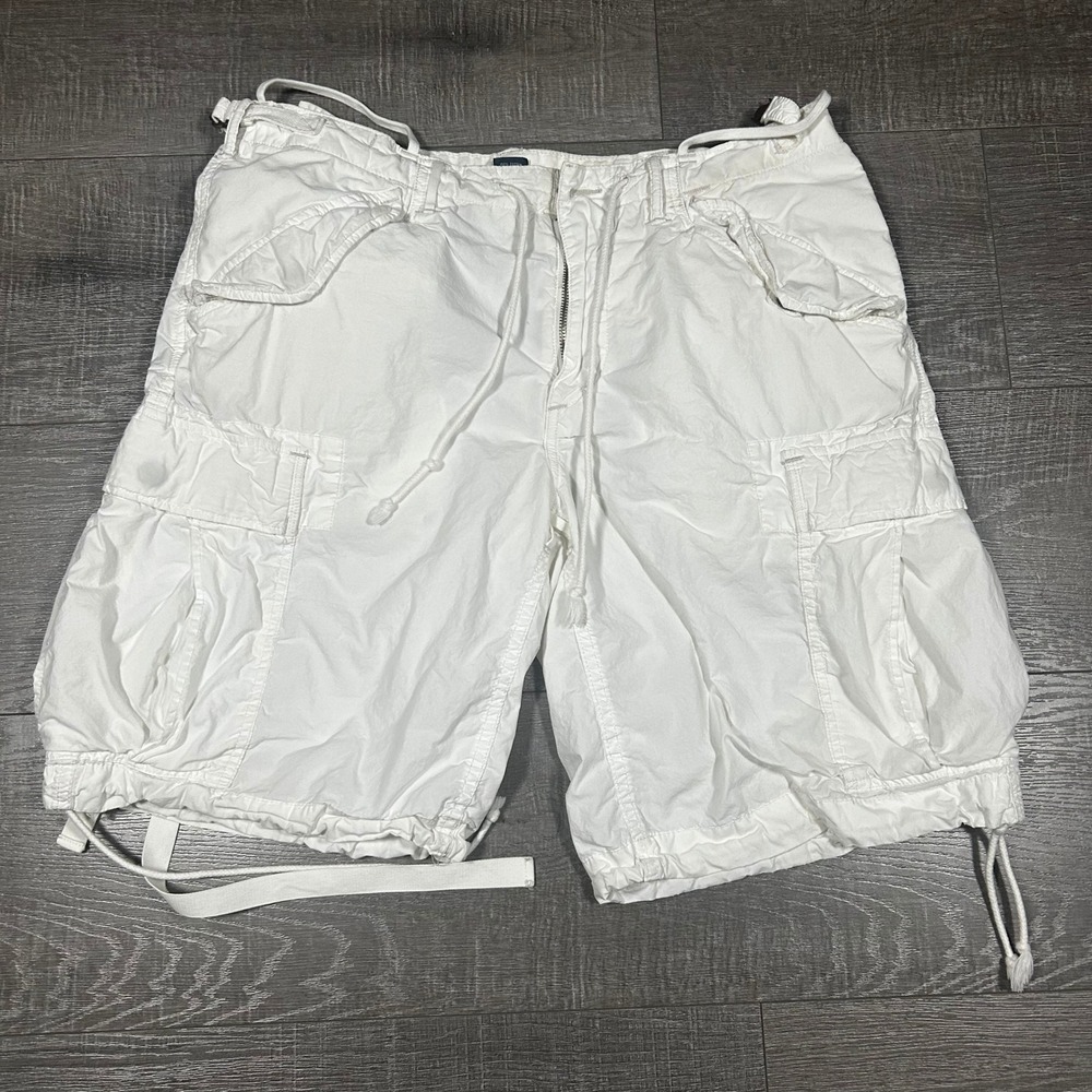 Polo Ralph Lauren Mens White Cargo Shorts Surplus Fit MIL-J-4883A RL-067 Size 33